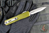 Microtech Ultratech OTF Knife- GEN IV- Double Edge- OD Green Handle- Apocalyptic Finished Blade 11224-10 APOD