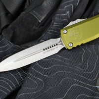 Microtech Ultratech OTF Knife- GEN IV- Double Edge- OD Green Handle- Stonewash Finished Blade 11224-10 OD