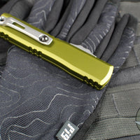 Microtech Ultratech OTF Knife- GEN IV- Double Edge- OD Green Handle- Stonewash Finished Blade 11224-10 OD
