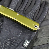 Microtech Ultratech OTF Knife- GEN IV- Double Edge- OD Green Handle- Stonewash Finished Blade 11224-10 OD