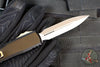 Microtech Ultratech OTF Knife- GEN IV- Double Edge- Black Handle- Stonewash Finished Blade 11224-10