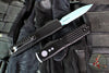 Microtech Ultratech OTF Knife- GEN IV- Double Edge- Jedi Knight Handle- Blue Finished Plain Edge Blade 11224-1 JK