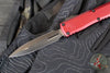 Microtech Ultratech OTF Knife- GEN IV- Double Edge- Merlot Handle- Black Finished Plain Edge Blade 11224-1 MR