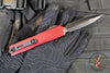 Microtech Ultratech OTF Knife- GEN IV- Double Edge- Merlot Handle- Black Finished Plain Edge Blade 11224-1 MR