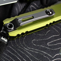 Microtech Ultratech OTF Knife- GEN IV- Double Edge- OD Green Handle- Black Finished Plain Edge Blade 11224-1 OD
