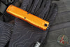 Microtech Ultratech OTF Knife- GEN IV- Double Edge- Orange Handle- Black Finished Plain Edge Blade 11224-1 OR