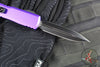 Microtech Ultratech OTF Knife- GEN IV- Double Edge- Purple Handle- Black Finished Plain Edge Blade 11224-1 PU