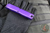 Microtech Ultratech OTF Knife- GEN IV- Double Edge- Purple Handle- Black Finished Plain Edge Blade 11224-1 PU