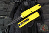 Microtech Ultratech OTF Knife- GEN IV- Double Edge- Yellow Handle- Black Finished Plain Edge Blade 11224-1 YW