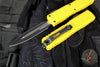 Microtech Ultratech OTF Knife- GEN IV- Double Edge- Yellow Handle- Black Finished Plain Edge Blade 11224-1 YW