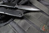 Microtech Ultratech OTF Knife- GEN IV- Tactical- Double Edge- Black Handle- Black Finished Part Serrated Edge Blade 11224-2 T