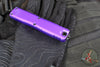 Microtech Ultratech OTF Knife- GEN IV- Double Edge- Purple Handle- Black Finished Full Serrated Edge Blade 11224-3 PU