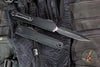 Microtech Ultratech OTF Knife- GEN IV- Bravo Handle Pattern- Tactical- Double Edge- Black Handle- Black Finished Plain Edge Blade 11224BR-1 T