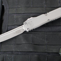 Microtech Ultratech ZBP Zero Blade Play OTF Knife- Tanto Edge- Natural Clear Handle- Apocalyptic Blade 1123-10 APNC