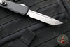 Microtech Ultratech ZBP Zero Blade Play OTF Knife- Tanto Edge- Black Handle- Stonewash Part Serrated Blade 1123-11