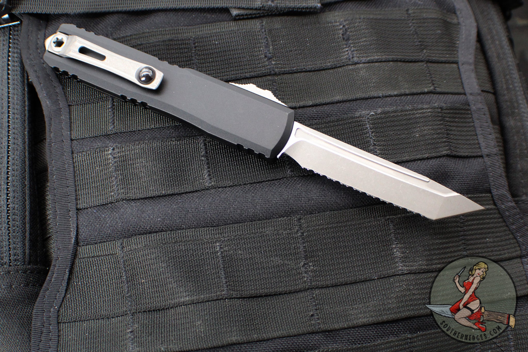 Microtech Zero Microtech Ultratech ZBP Zero Blade Play OTF Knife- Tanto Edge- Black H ...