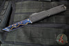 Microtech Ultratech ZBP Zero Blade Play OTF Knife- Tanto Edge- Black Handle- Blued Baker Forge Coppermai Damascus Blade 1123-16 MS2 V2