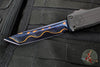 Microtech Ultratech ZBP Zero Blade Play OTF Knife- Tanto Edge- Black Handle- Blued Baker Forge Coppermai Damascus Blade 1123-16 MS2 V2