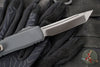 Microtech Ultratech ZBP Zero Blade Play OTF Knife- Tanto Edge- Shadow Edition- Black Handle- Black DLC Plain Edge Blade- DLC Hardware 1123-1 DLCTSH