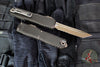 Microtech Ultratech ZBP Zero Blade Play OTF Knife- Tanto Edge- Dark Burnt Bronze Finished Handle- Dark Burnt Bronze Part Serrated Blade 1123-2DB-C19Z23