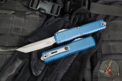 Microtech Ultratech OTF Knife- GEN IV- Tanto Edge- Deep Ocean Finished Handle- Apocalyptic Finished Blade 11234-10 APDO