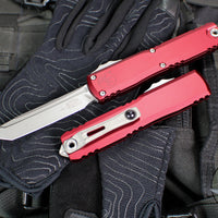 Microtech Ultratech OTF Knife- GEN IV- Tanto Edge- Merlot Handle- Apocalyptic Finished Blade 11234-10 APMR