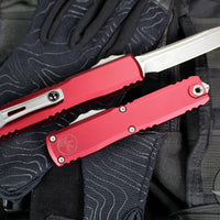 Microtech Ultratech OTF Knife- GEN IV- Tanto Edge- Merlot Handle- Apocalyptic Finished Blade 11234-10 APMR