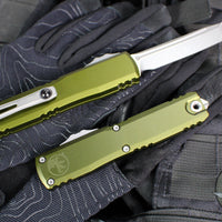 Microtech Ultratech OTF Knife- GEN IV- Tanto Edge- OD Green Handle- Apocalyptic Finished Blade 11234-10 APOD