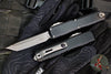 Microtech Ultratech OTF Knife- GEN IV- Tanto Edge- Black Handle- Apocalyptic Finished Blade 11234-10 AP