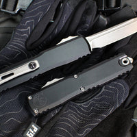 Microtech Ultratech OTF Knife- GEN IV- Tanto Edge- Black Handle- Apocalyptic Finished Blade 11234-10 AP