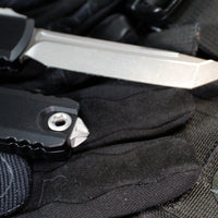 Microtech Ultratech OTF Knife- GEN IV- Tanto Edge- Black Handle- Apocalyptic Finished Blade 11234-10 AP