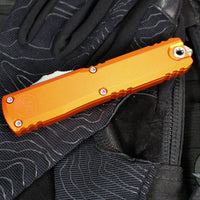 Microtech Ultratech OTF Knife- GEN IV- Tanto Edge- Orange Handle- Stonewash Finished Blade 11234-10 OR
