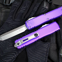 Microtech Ultratech OTF Knife- GEN IV- Tanto Edge- Purple Handle- Stonewash Finished Blade 11234-10 PU