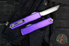 Microtech Ultratech OTF Knife- GEN IV- Tanto Edge- Purple Handle- Stonewash Finished Blade 11234-10 PU