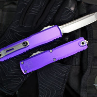 Microtech Ultratech OTF Knife- GEN IV- Tanto Edge- Purple Handle- Stonewash Finished Blade 11234-10 PU
