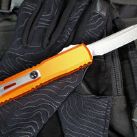 Microtech Ultratech OTF Knife- GEN IV- Tanto Edge- Orange Handle- Stonewash Finished Blade 11234-10 OR