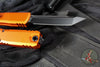 Microtech Ultratech OTF Knife- GEN IV- Tanto Edge- Orange Handle- Black Finished Blade 11234-1 OR