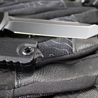Microtech Ultratech OTF Knife- GEN IV- Tactical- Tanto Edge- Black Handle- Black Finished Plain Edge Blade 11234-1 T