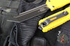Microtech Ultratech OTF Knife- GEN IV- Tanto Edge- Yellow Handle- Black Finished Plain Edge Blade 11234-1 YW