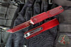 Microtech Ultratech OTF Knife- GEN IV- Half Tri-Grip- Tanto Edge- Red Abrasion Finished Handle- Red Abrasion Finished Plain Edge Blade 11234HT-1 RDAA