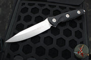 Microtech Socom Alpha Fixed Blade- Black Handle- Stonewash Blade 113-10