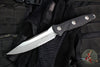 Microtech Socom Alpha Fixed Blade-  Black G-10 Handle- Stonewash Part Serrated Blade 113-11