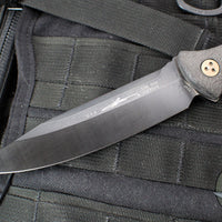 Microtech Socom Alpha Fixed Blade- Single Edge- Carbon Fiber Handle- Black DLC Blade 113-1 DLCCFS SERIAL NUMBER 06