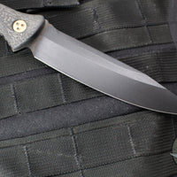 Microtech Socom Alpha Fixed Blade- Single Edge- Carbon Fiber Handle- Black DLC Blade 113-1 DLCCFS SERIAL NUMBER 06