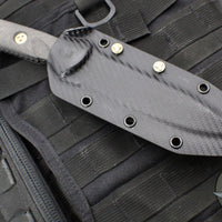 Microtech Socom Alpha Fixed Blade- Single Edge- Carbon Fiber Handle- Black DLC Blade 113-1 DLCCFS SERIAL NUMBER 06