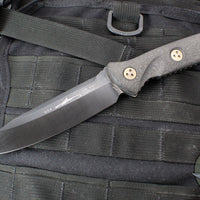 Microtech Socom Alpha Fixed Blade- Single Edge- Carbon Fiber Handle- Black DLC Blade 113-1 DLCCFS SERIAL NUMBER 06