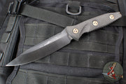 Microtech Socom Alpha Fixed Blade- Single Edge- Carbon Fiber Handle- Black DLC Blade 113-1 DLCCFS SERIAL NUMBER 06