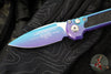 Microtech LUDT OTS Knife- Single Edge- Aurora Finished Handle- Aurora Finished Plain Edge Blade 1135-1 LPAUS
