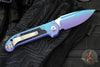 Microtech LUDT OTS Knife- Single Edge- Aurora Finished Handle- Aurora Finished Plain Edge Blade 1135-1 LPAUS