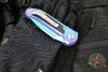 Microtech LUDT OTS Knife- Single Edge- Aurora Finished Handle- Aurora Finished Plain Edge Blade 1135-1 LPAUS
